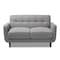 Baxton Studio Allister Mid-Century Light Grey Upholstered Loveseat 158-9748 - alternate 2